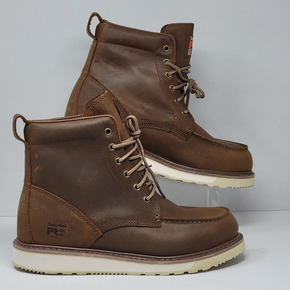 Timberland PRO Wedge 6" Soft Moc-Toe Work Boots Size 12 Oil Slip Resistant New - Picture 2 of 11